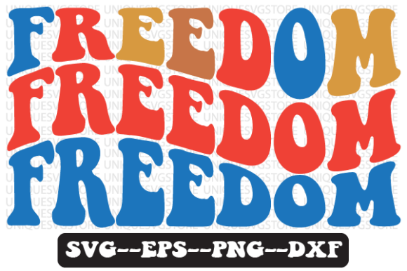 Freedom Quote Wavy Retro Svg Design Review